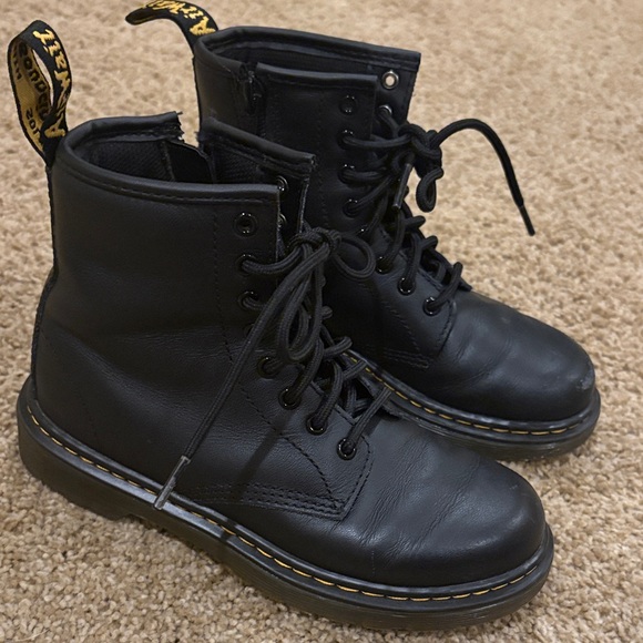 Dr. Martens Black Leather Boots - Picture 1 of 9